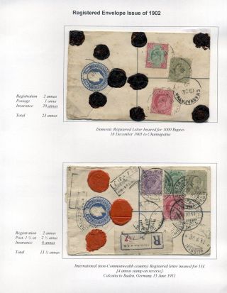 INDIAN REGISTRATION ENVELOPES OF EDWARD VII – sheet 3