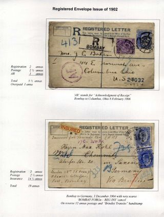 INDIAN REGISTRATION ENVELOPES OF EDWARD VII – sheet 4