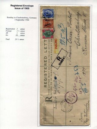 INDIAN REGISTRATION ENVELOPES OF EDWARD VII – sheet 6
