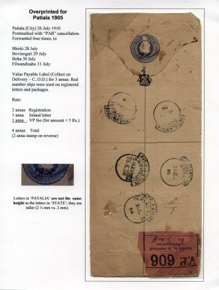 INDIAN REGISTRATION ENVELOPES OF EDWARD VII – sheet 7