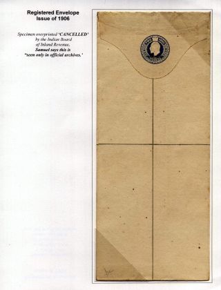 INDIAN REGISTRATION ENVELOPES OF EDWARD VII – sheet 9