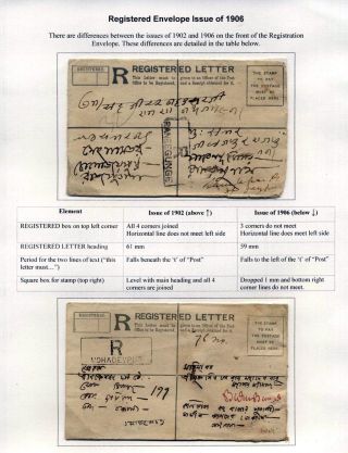 INDIAN REGISTRATION ENVELOPES OF EDWARD VII – sheet 12
