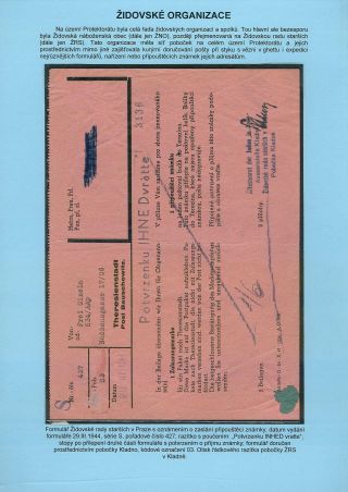 PERZEKUCE ŽIDOVSKÉHO NÁRODA V PROTEKTORÁTU ČECHY A MORAVA A GHETO TEREZÍN V POŠTOVNÍCH DOKUMENTECH – list 20