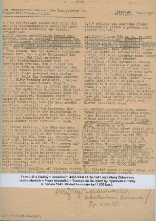 PERZEKUCE ŽIDOVSKÉHO NÁRODA V PROTEKTORÁTU ČECHY A MORAVA A GHETO TEREZÍN V POŠTOVNÍCH DOKUMENTECH – list 32