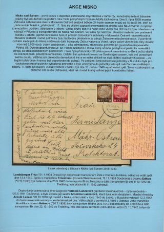 PERSECUTION OF JEWISH PEOPLE IN PROTECTORATE BOHEMIA AND MORAVIA AND GHETTO TEREZIN (THERESIENSTADT) IN POSTAL DOCUMENTS – sheet 40
