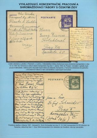PERSECUTION OF JEWISH PEOPLE IN PROTECTORATE BOHEMIA AND MORAVIA AND GHETTO TEREZIN (THERESIENSTADT) IN POSTAL DOCUMENTS – sheet 47