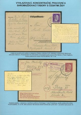 PERSECUTION OF JEWISH PEOPLE IN PROTECTORATE BOHEMIA AND MORAVIA AND GHETTO TEREZIN (THERESIENSTADT) IN POSTAL DOCUMENTS – sheet 53
