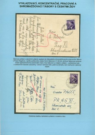 PERSECUTION OF JEWISH PEOPLE IN PROTECTORATE BOHEMIA AND MORAVIA AND GHETTO TEREZIN (THERESIENSTADT) IN POSTAL DOCUMENTS – sheet 54