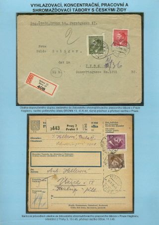 PERSECUTION OF JEWISH PEOPLE IN PROTECTORATE BOHEMIA AND MORAVIA AND GHETTO TEREZIN (THERESIENSTADT) IN POSTAL DOCUMENTS – sheet 55