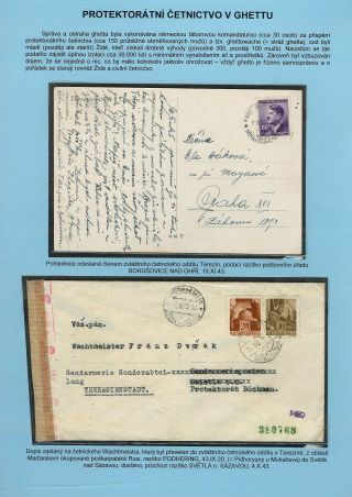 PERSECUTION OF JEWISH PEOPLE IN PROTECTORATE BOHEMIA AND MORAVIA AND GHETTO TEREZIN (THERESIENSTADT) IN POSTAL DOCUMENTS – sheet 61