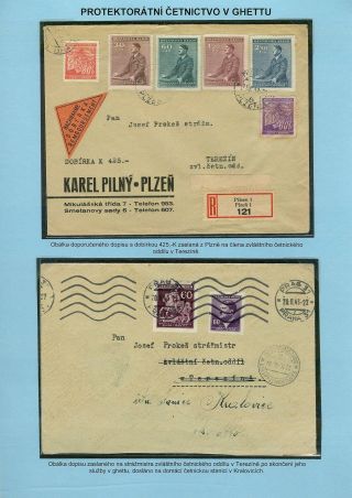 PERSECUTION OF JEWISH PEOPLE IN PROTECTORATE BOHEMIA AND MORAVIA AND GHETTO TEREZIN (THERESIENSTADT) IN POSTAL DOCUMENTS – sheet 62