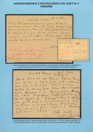 PERSECUTION OF JEWISH PEOPLE IN PROTECTORATE BOHEMIA AND MORAVIA AND GHETTO TEREZIN (THERESIENSTADT) IN POSTAL DOCUMENTS – sheet 66
