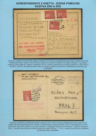 PERSECUTION OF JEWISH PEOPLE IN PROTECTORATE BOHEMIA AND MORAVIA AND GHETTO TEREZIN (THERESIENSTADT) IN POSTAL DOCUMENTS – sheet 71