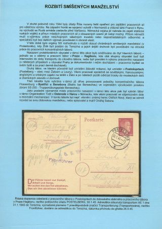 PERSECUTION OF JEWISH PEOPLE IN PROTECTORATE BOHEMIA AND MORAVIA AND GHETTO TEREZIN (THERESIENSTADT) IN POSTAL DOCUMENTS – sheet 77