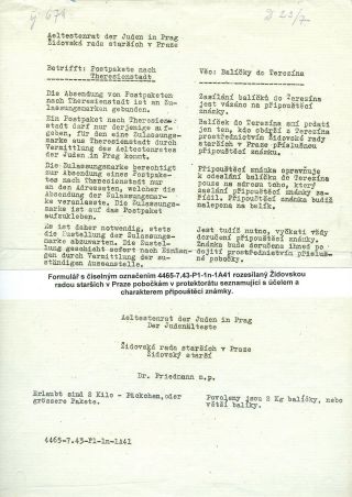 PERZEKUCE ŽIDOVSKÉHO NÁRODA V PROTEKTORÁTU ČECHY A MORAVA A GHETO TEREZÍN V POŠTOVNÍCH DOKUMENTECH – list 82