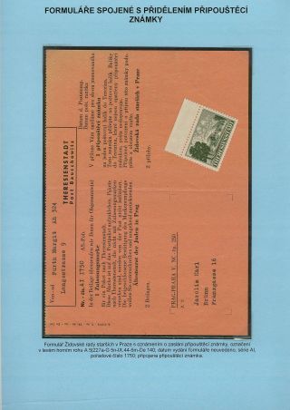PERSECUTION OF JEWISH PEOPLE IN PROTECTORATE BOHEMIA AND MORAVIA AND GHETTO TEREZIN (THERESIENSTADT) IN POSTAL DOCUMENTS – sheet 97