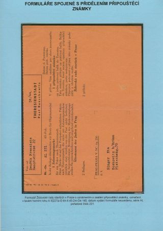 PERSECUTION OF JEWISH PEOPLE IN PROTECTORATE BOHEMIA AND MORAVIA AND GHETTO TEREZIN (THERESIENSTADT) IN POSTAL DOCUMENTS – sheet 98
