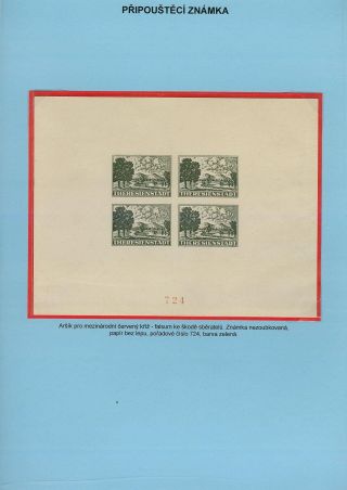 PERSECUTION OF JEWISH PEOPLE IN PROTECTORATE BOHEMIA AND MORAVIA AND GHETTO TEREZIN (THERESIENSTADT) IN POSTAL DOCUMENTS – sheet 105