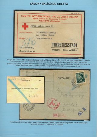PERSECUTION OF JEWISH PEOPLE IN PROTECTORATE BOHEMIA AND MORAVIA AND GHETTO TEREZIN (THERESIENSTADT) IN POSTAL DOCUMENTS – sheet 107