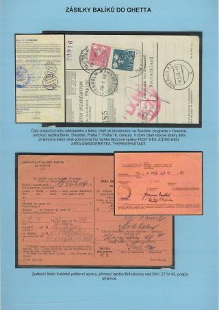 PERSECUTION OF JEWISH PEOPLE IN PROTECTORATE BOHEMIA AND MORAVIA AND GHETTO TEREZIN (THERESIENSTADT) IN POSTAL DOCUMENTS – sheet 109