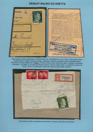 PERSECUTION OF JEWISH PEOPLE IN PROTECTORATE BOHEMIA AND MORAVIA AND GHETTO TEREZIN (THERESIENSTADT) IN POSTAL DOCUMENTS – sheet 113