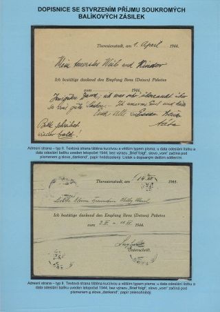 PERSECUTION OF JEWISH PEOPLE IN PROTECTORATE BOHEMIA AND MORAVIA AND GHETTO TEREZIN (THERESIENSTADT) IN POSTAL DOCUMENTS – sheet 119