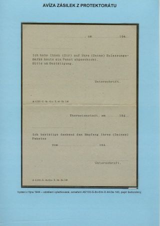 PERSECUTION OF JEWISH PEOPLE IN PROTECTORATE BOHEMIA AND MORAVIA AND GHETTO TEREZIN (THERESIENSTADT) IN POSTAL DOCUMENTS – sheet 131