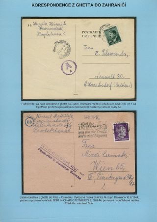 PERSECUTION OF JEWISH PEOPLE IN PROTECTORATE BOHEMIA AND MORAVIA AND GHETTO TEREZIN (THERESIENSTADT) IN POSTAL DOCUMENTS – sheet 133