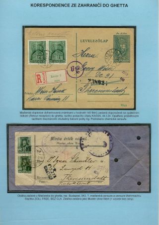 PERSECUTION OF JEWISH PEOPLE IN PROTECTORATE BOHEMIA AND MORAVIA AND GHETTO TEREZIN (THERESIENSTADT) IN POSTAL DOCUMENTS – sheet 138