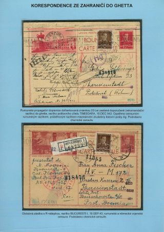 PERSECUTION OF JEWISH PEOPLE IN PROTECTORATE BOHEMIA AND MORAVIA AND GHETTO TEREZIN (THERESIENSTADT) IN POSTAL DOCUMENTS – sheet 139