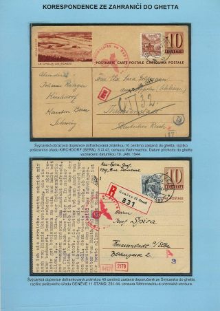 PERSECUTION OF JEWISH PEOPLE IN PROTECTORATE BOHEMIA AND MORAVIA AND GHETTO TEREZIN (THERESIENSTADT) IN POSTAL DOCUMENTS – sheet 141