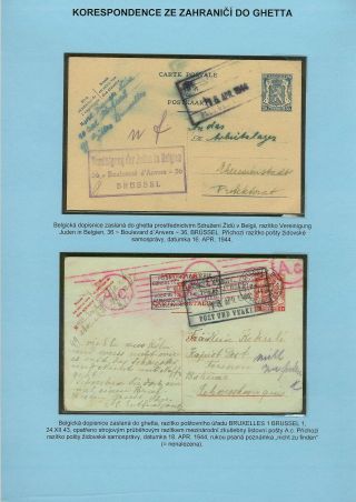 PERSECUTION OF JEWISH PEOPLE IN PROTECTORATE BOHEMIA AND MORAVIA AND GHETTO TEREZIN (THERESIENSTADT) IN POSTAL DOCUMENTS – sheet 143