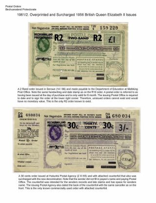 DIE POSTANWEISUNGEN AUS BETSCHUANLAND UND BOTSWANA – Blatt 5