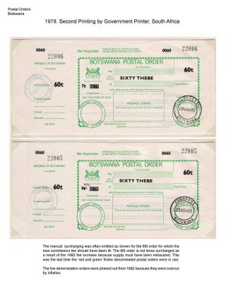 DIE POSTANWEISUNGEN AUS BETSCHUANLAND UND BOTSWANA – Blatt 13