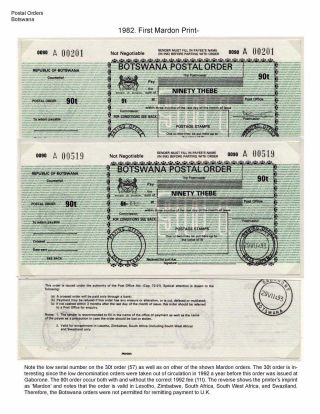 DIE POSTANWEISUNGEN AUS BETSCHUANLAND UND BOTSWANA – Blatt 15