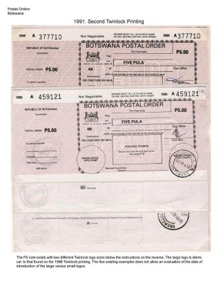 DIE POSTANWEISUNGEN AUS BETSCHUANLAND UND BOTSWANA – Blatt 22