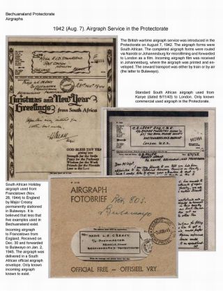 BOTSWANA AEROGRAMMES – sheet 3