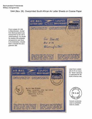 BOTSWANA AEROGRAMMES – sheet 7