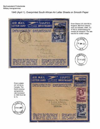 BOTSWANA AEROGRAMMES – sheet 9