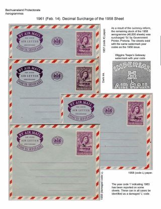 BOTSWANA AEROGRAMMES – sheet 12