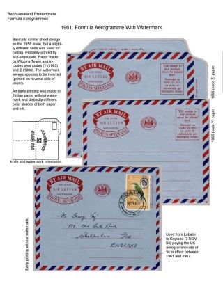 BOTSWANA AEROGRAMMES – sheet 15