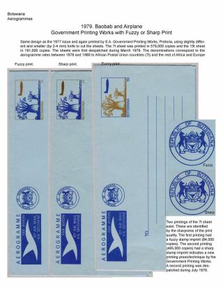 BOTSWANA AEROGRAMMES – sheet 27