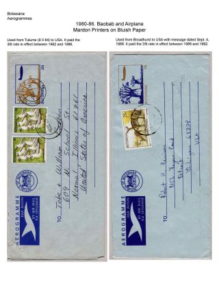 BOTSWANA AEROGRAMMES – sheet 30