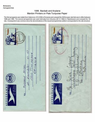 BOTSWANA AEROGRAMMES – sheet 32
