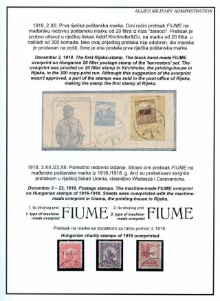 POSTMARKED STAMPS OF RIJEKA, FIUME 1918-1924 – sheet 3