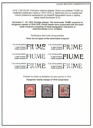 POSTMARKED STAMPS OF RIJEKA, FIUME 1918-1924 – sheet 6
