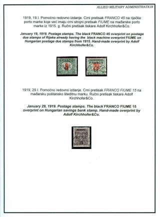 POSTMARKED STAMPS OF RIJEKA, FIUME 1918-1924 – sheet 15