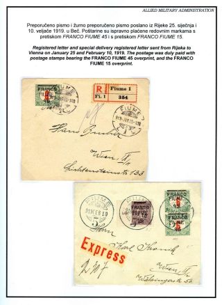 POSTMARKED STAMPS OF RIJEKA, FIUME 1918-1924 – sheet 16