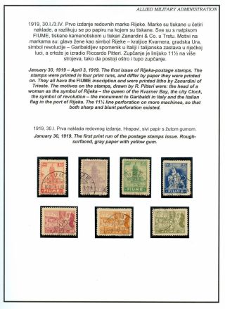 FIUME: GESTEMPELTE MARKEN 1918-1924 – Blatt 17