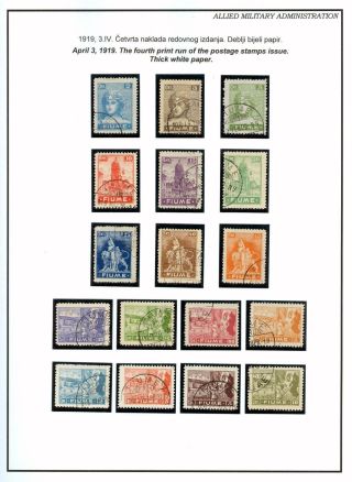 FIUME: GESTEMPELTE MARKEN 1918-1924 – Blatt 19